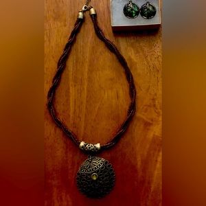 Necklace and earrings